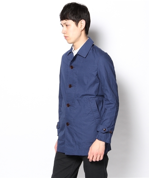 UNION STATION(ユニオンステーション)の「カラーショップコート(ステンカラーコート・メンズ・ブルー/ターコイズブルー/ネイビー/イエロー/ピンク/オレンジ・MEDIUM/LARGE/LL)」の8枚目の写真