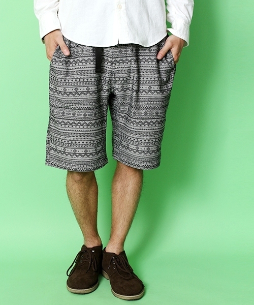 WEGO（ウィゴー）の「WEGO/ジャガードイージーショーツ（その他パンツ・メンズ・ブラック/ブラック系その他/ダークグレー/ライトグレー/ブラウン/グリーン/グリーン系その他/ブルー/パープル/レッド/レッド系その他/オレンジ系その他・MEDIUM/LARGE）」の4枚目の写真