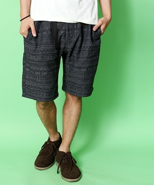 WEGO（ウィゴー）の「WEGO/ジャガードイージーショーツ（その他パンツ・メンズ・ブラック/ブラック系その他/ダークグレー/ライトグレー/ブラウン/グリーン/グリーン系その他/ブルー/パープル/レッド/レッド系その他/オレンジ系その他・MEDIUM/LARGE）」の5枚目の写真