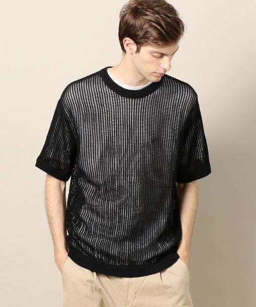 新品　BEAUTY＆YOUTH メッシュポロニット　黒 BEAUTY&YOUTH ユナイテッドアローズ メッシュ ポロニット