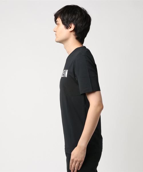 美品   (CK) パフォーマンス ロゴプリント カットソー M ブラック カルバンクライン KL4BKULB16 ck Calvin Klein 美品 (CK) パフォーマンス ロゴプリント