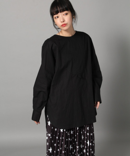 LOWRYS FARM(ローリーズファーム)の「ノーカラーLGシャツ 811875(シャツ/ブラウス・レディース・ブラック/オフホワイト/カーキ・FREE)」の16枚目の写真