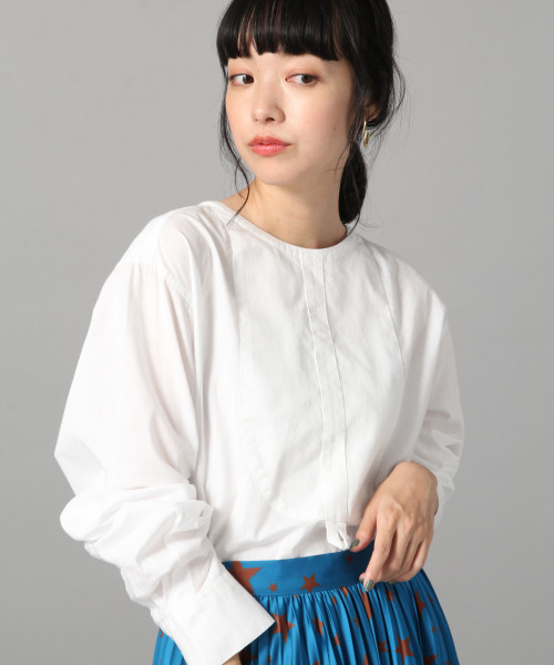 LOWRYS FARM(ローリーズファーム)の「ノーカラーLGシャツ 811875(シャツ/ブラウス・レディース・ブラック/オフホワイト/カーキ・FREE)」の12枚目の写真