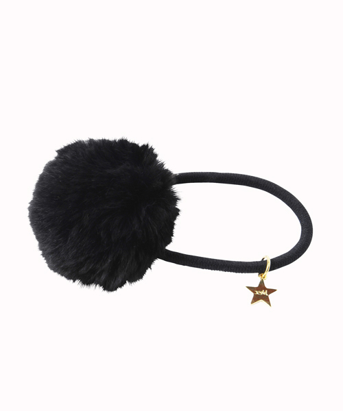 X-girl（エックスガール）の「FUR HAIR ELASTIC（ヘアゴム・レディース・ブラック/グレー/パープル/ライトブルー・ONE SIZE）」の2枚目の写真