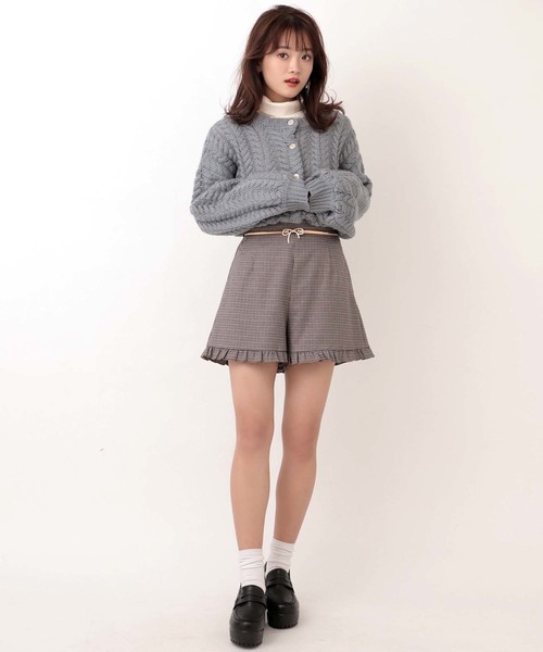 one after another NICE CLAUP（ワンアフターアナザーナイスクラップ）の「ハートケーブル編みカーディガン（カーディガン/ボレロ・レディース・ライトグレー/ベージュ/ピンク/アイボリー/ブルーグレー・FREE）」の22枚目の写真