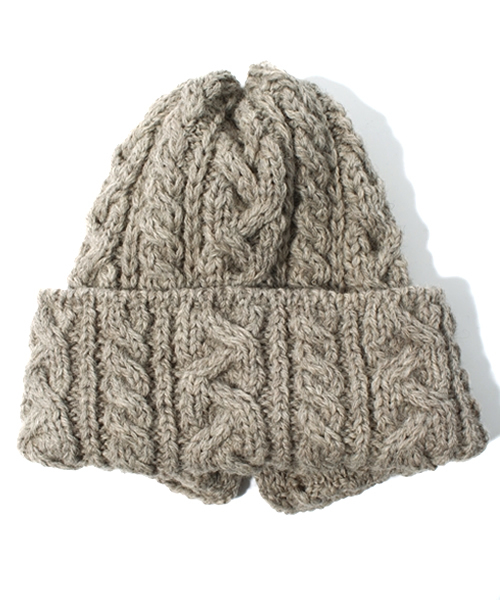 fennica（フェニカ）の「Highland 2000 / button（ニットキャップ/ビーニー・レディース・ナチュラル/チャコールグレー/インディゴブルー・ONE SIZE）」の2枚目の写真