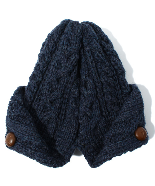 fennica（フェニカ）の「Highland 2000 / button（ニットキャップ/ビーニー・レディース・ナチュラル/チャコールグレー/インディゴブルー・ONE SIZE）」の4枚目の写真