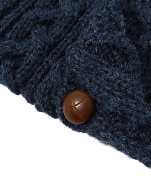 fennica（フェニカ）の「Highland 2000 / button（ニットキャップ/ビーニー・レディース・ナチュラル/チャコールグレー/インディゴブルー・ONE SIZE）」の5枚目の写真