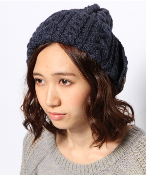 fennica（フェニカ）の「Highland 2000 / button（ニットキャップ/ビーニー・レディース・ナチュラル/チャコールグレー/インディゴブルー・ONE SIZE）」の8枚目の写真