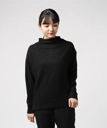 起毛ワイドリブボトルネックニットソー