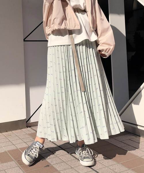 one after another NICE CLAUP(ワンアフターアナザーナイスクラップ)の「アソート プリーツスカート(スカート・レディース・ドット/チェック/グリーン系その他/ベージュ系その他/ピンクベージュ/アイボリー・FREE)」の4枚目の写真
