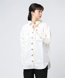 バックOPEN配色stBIGシャツ(DD)