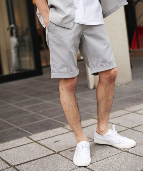 ZIP FIVE(ジップファイブ)の「T/Cツイルチノショートパンツ/チノ ショーツ(チノパンツ・メンズ・ホワイト/オリーブ/チャコール/杢グレー/ブルー/グレイッシュブルー/ネイビー/グリーン/グレー系その他/マスタード/サックスブルー/ブラック/ホワイト系その他/ベージュ/ベージュ系その他/ピンク/ブラウン・LARGE/MEDIUM/SMALL/X-LARGE/X-SMALL/XX-LARGE)」の5枚目の写真