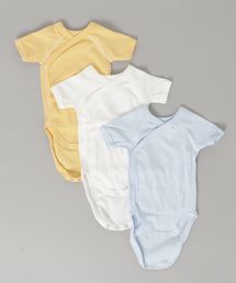 PETIT BATEAU | カラー＆ミラレ半袖あわせボディ３枚組(肌着)