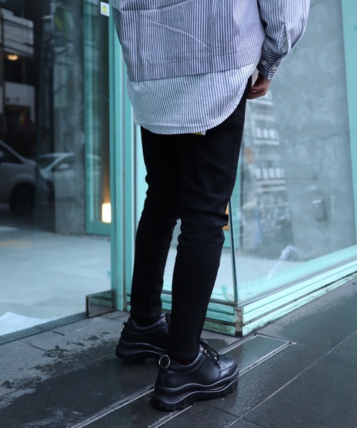 AFYF（エーエフワイエフ）の「AFYF BASIC OVSIZE SKINNY DENIM CRUSH/デニムオーバーサイズ ストレッチ スキニーパンツ クラッシュ（デニムパンツ・メンズ・ブラック/ライトインディゴブルー/ケミカルウォッシュ・SMALL/MEDIUM/LARGE）」の9枚目の写真