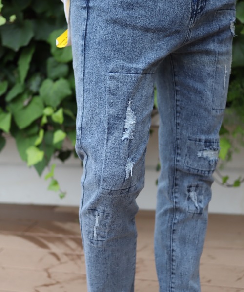 AFYF（エーエフワイエフ）の「AFYF BASIC OVSIZE SKINNY DENIM CRUSH/デニムオーバーサイズ ストレッチ スキニーパンツ クラッシュ（デニムパンツ・メンズ・ブラック/ライトインディゴブルー/ケミカルウォッシュ・SMALL/MEDIUM/LARGE）」の15枚目の写真