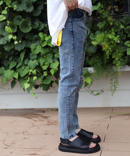 AFYF（エーエフワイエフ）の「AFYF BASIC OVSIZE SKINNY DENIM CRUSH/デニムオーバーサイズ ストレッチ スキニーパンツ クラッシュ（デニムパンツ・メンズ・ブラック/ライトインディゴブルー/ケミカルウォッシュ・SMALL/MEDIUM/LARGE）」の14枚目の写真