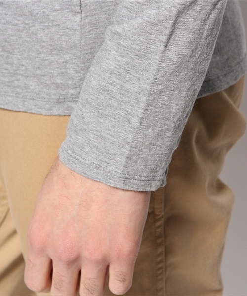 goa（ゴア）の「ムラ染アフガンストール×VネックロンTセット（アンサンブル・メンズ・キナリ/グレー・FREE）」の7枚目の写真