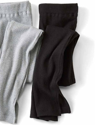 IEDIT すそスリット入り美脚リブレギンス