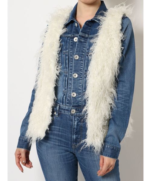 GYDA（ジェイダ）の「フェイクファーベスト（ベスト・レディース・ベージュ/オフホワイト/その他1・FREE）」の9枚目の写真