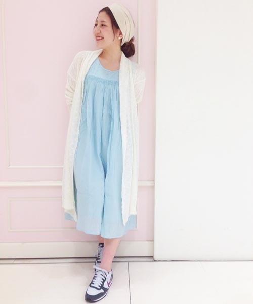 Kastane（カスタネ）の「【Kastane】スモーネワンピース（ワンピース・レディース・レッド/ライトブルー/ホワイト・FREE）」の3枚目の写真