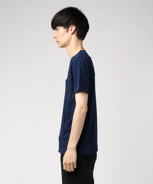 Healthknit（ヘルスニット）の「∴【 Healthknit / ヘルスニット 】 インディゴスラブVネック半袖ポケットTシャツ　10101　SIP（Tシャツ/カットソー・メンズ・その他2/インディゴブルー/その他1/ブルー・MEDIUM/LARGE/SMALL）」の18枚目の写真