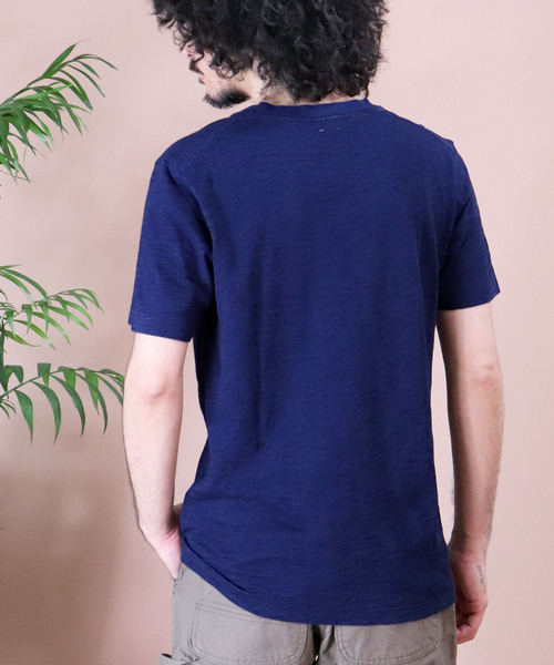Healthknit（ヘルスニット）の「∴【 Healthknit / ヘルスニット 】 インディゴスラブVネック半袖ポケットTシャツ　10101　SIP（Tシャツ/カットソー・メンズ・その他2/インディゴブルー/その他1/ブルー・MEDIUM/LARGE/SMALL）」の8枚目の写真