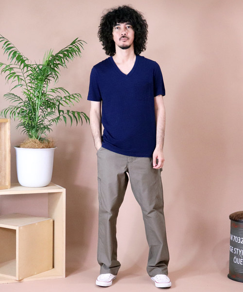 Healthknit（ヘルスニット）の「∴【 Healthknit / ヘルスニット 】 インディゴスラブVネック半袖ポケットTシャツ　10101　SIP（Tシャツ/カットソー・メンズ・その他2/インディゴブルー/その他1/ブルー・MEDIUM/LARGE/SMALL）」の12枚目の写真