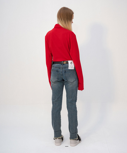 OY（オーワイ）の「ベーシックポーラロングTシャツ/カットソー（Tシャツ/カットソー・メンズ・ホワイト/ブラック/レッド・FREE）」の16枚目の写真