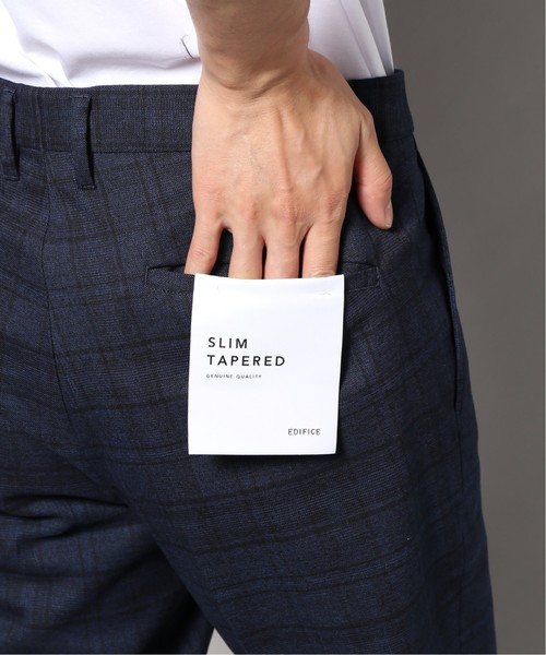 GERMANO for EDIFICE スラックス 48 チェック ダークグレー GERMANO for EDIFICE スラックス 48 チェック ダークグレー