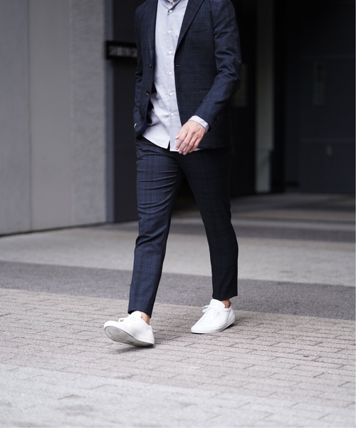EDIFICE(エディフィス)の「メランジチェック テーパードパンツ(スラックス・メンズ・チャコールグレー/ネイビー・SMALL/MEDIUM/LARGE/X-LARGE)」の21枚目の写真