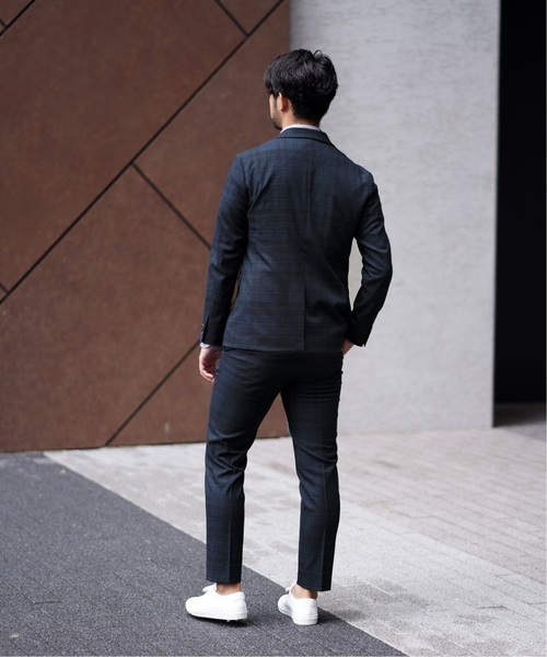 EDIFICE(エディフィス)の「メランジチェック テーパードパンツ(スラックス・メンズ・チャコールグレー/ネイビー・SMALL/MEDIUM/LARGE/X-LARGE)」の18枚目の写真