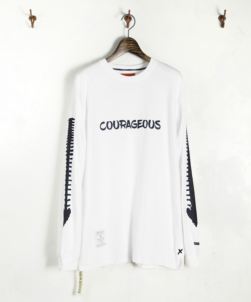 DECOY&CO.(デコイアンドシーオー)の「デコイアンドシーオー コレイジャスロングTシャツ(Tシャツ/カットソー・メンズ・ホワイト/ブラック・MEDIUM/LARGE/X-LARGE)」の3枚目の写真
