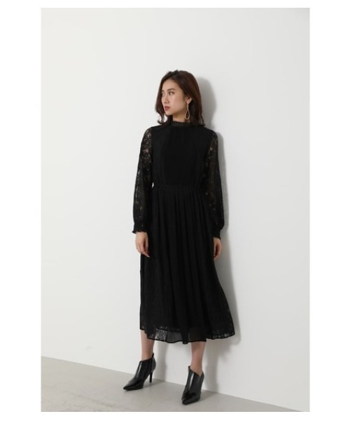 Rienda リエンダ の レースプリーツワンピース ワンピース Wear