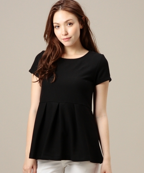 BEAUTY&YOUTH UNITED ARROWS(ビューティーアンドユースユナイテッドアローズ)の「BYSF ラッセルぺプラムチュニックプルオーバー ◆(Tシャツ/カットソー・レディース・ホワイト/ブラック/ライトグレー・フリー)」の2枚目の写真