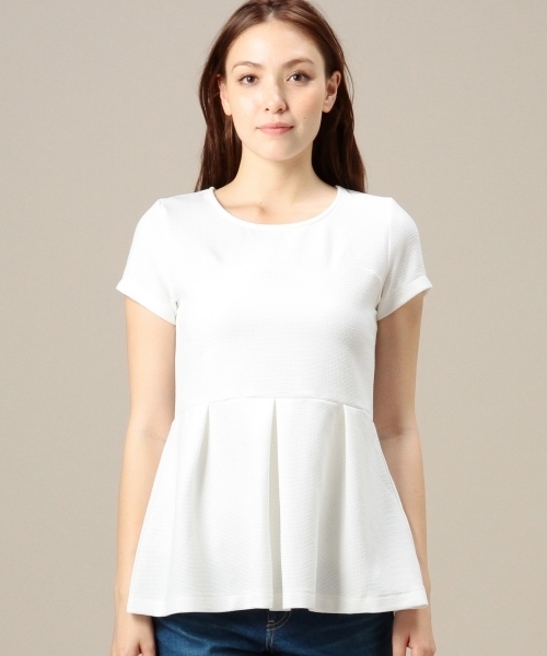 BEAUTY&YOUTH UNITED ARROWS(ビューティーアンドユースユナイテッドアローズ)の「BYSF ラッセルぺプラムチュニックプルオーバー ◆(Tシャツ/カットソー・レディース・ホワイト/ブラック/ライトグレー・フリー)」の7枚目の写真