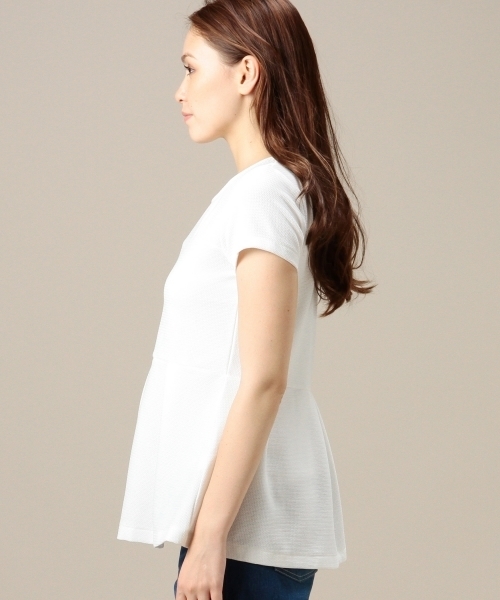 BEAUTY&YOUTH UNITED ARROWS(ビューティーアンドユースユナイテッドアローズ)の「BYSF ラッセルぺプラムチュニックプルオーバー ◆(Tシャツ/カットソー・レディース・ホワイト/ブラック/ライトグレー・フリー)」の4枚目の写真