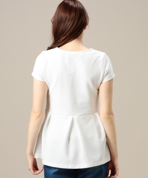 BEAUTY&YOUTH UNITED ARROWS(ビューティーアンドユースユナイテッドアローズ)の「BYSF ラッセルぺプラムチュニックプルオーバー ◆(Tシャツ/カットソー・レディース・ホワイト/ブラック/ライトグレー・フリー)」の12枚目の写真