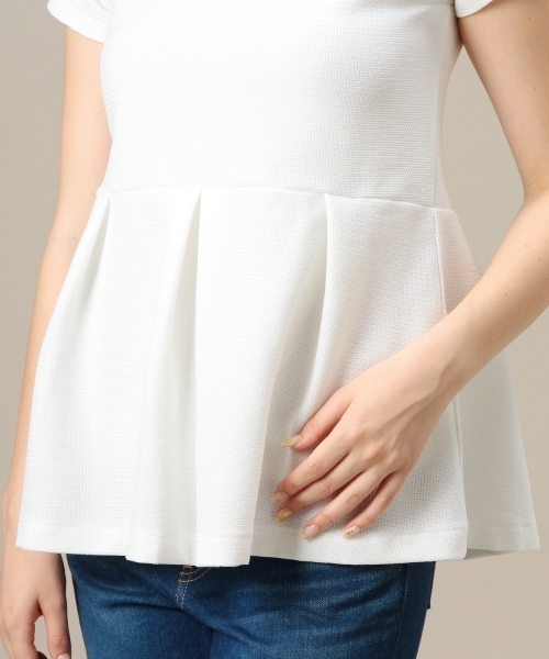 BEAUTY&YOUTH UNITED ARROWS(ビューティーアンドユースユナイテッドアローズ)の「BYSF ラッセルぺプラムチュニックプルオーバー ◆(Tシャツ/カットソー・レディース・ホワイト/ブラック/ライトグレー・フリー)」の9枚目の写真