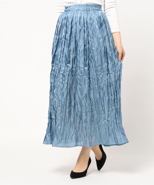 ＪＵＧＬＡＮＳ（ユグランス）の「☆ サテンスカート（スカート・レディース・ブラック/オレンジ/ブルー・FREE）」の3枚目の写真