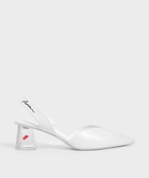 CHARLES & KEITH | ポインテッドトゥ スカルプチャーヒールスリングバックパンプス / Pointed Toe Sculptural Heel Slingback Pumps(サンダル)