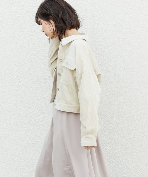 natural couture（ナチュラルクチュール）の「春コールコンパクトショートブルゾン（ブルゾン・レディース・ベージュ/アイボリー/ミント・FREE）」の6枚目の写真