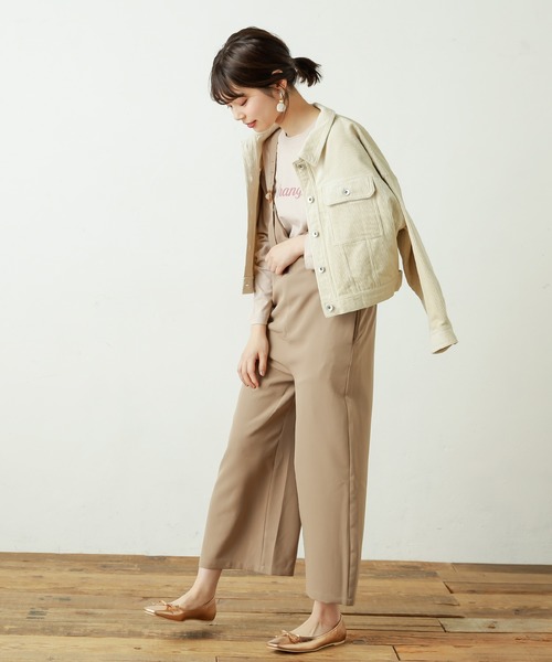 natural couture（ナチュラルクチュール）の「春コールコンパクトショートブルゾン（ブルゾン・レディース・ベージュ/アイボリー/ミント・FREE）」の8枚目の写真