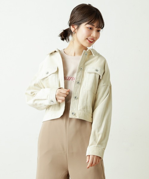 natural couture（ナチュラルクチュール）の「春コールコンパクトショートブルゾン（ブルゾン・レディース・ベージュ/アイボリー/ミント・FREE）」の9枚目の写真