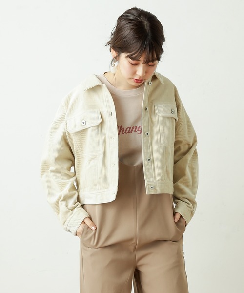 natural couture（ナチュラルクチュール）の「春コールコンパクトショートブルゾン（ブルゾン・レディース・ベージュ/アイボリー/ミント・FREE）」の10枚目の写真