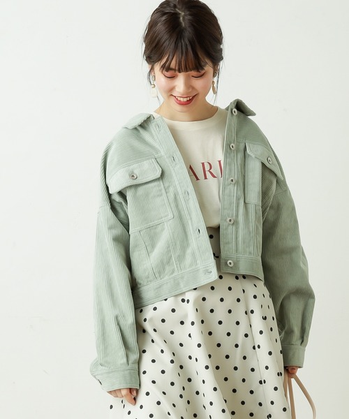 natural couture（ナチュラルクチュール）の「春コールコンパクトショートブルゾン（ブルゾン・レディース・ベージュ/アイボリー/ミント・FREE）」の12枚目の写真