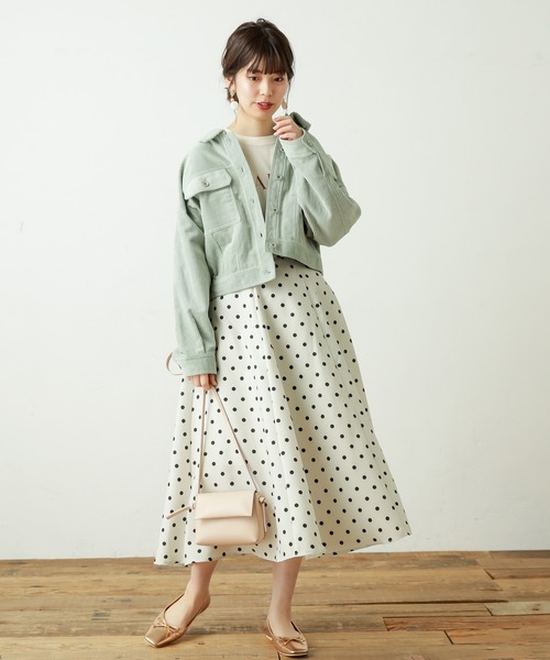 natural couture（ナチュラルクチュール）の「春コールコンパクトショートブルゾン（ブルゾン・レディース・ベージュ/アイボリー/ミント・FREE）」の11枚目の写真