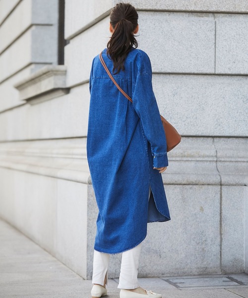 orSlow デニム スタンドカラーロングシャツワンピース orSlow デニム スタンドカラーロングシャツワンピース - メルカリ