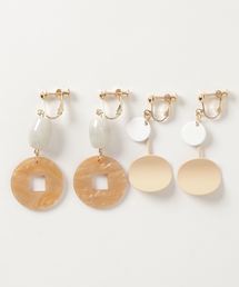 マーブル イヤリング ファッション セット