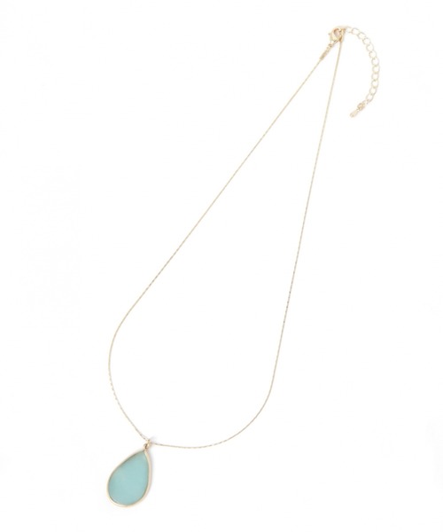 BAYFLOW（ベイフロー）の「テンネンセキペンダント（ネックレス・レディース・ホワイト/ライトオリーブ・FREE）」の2枚目の写真